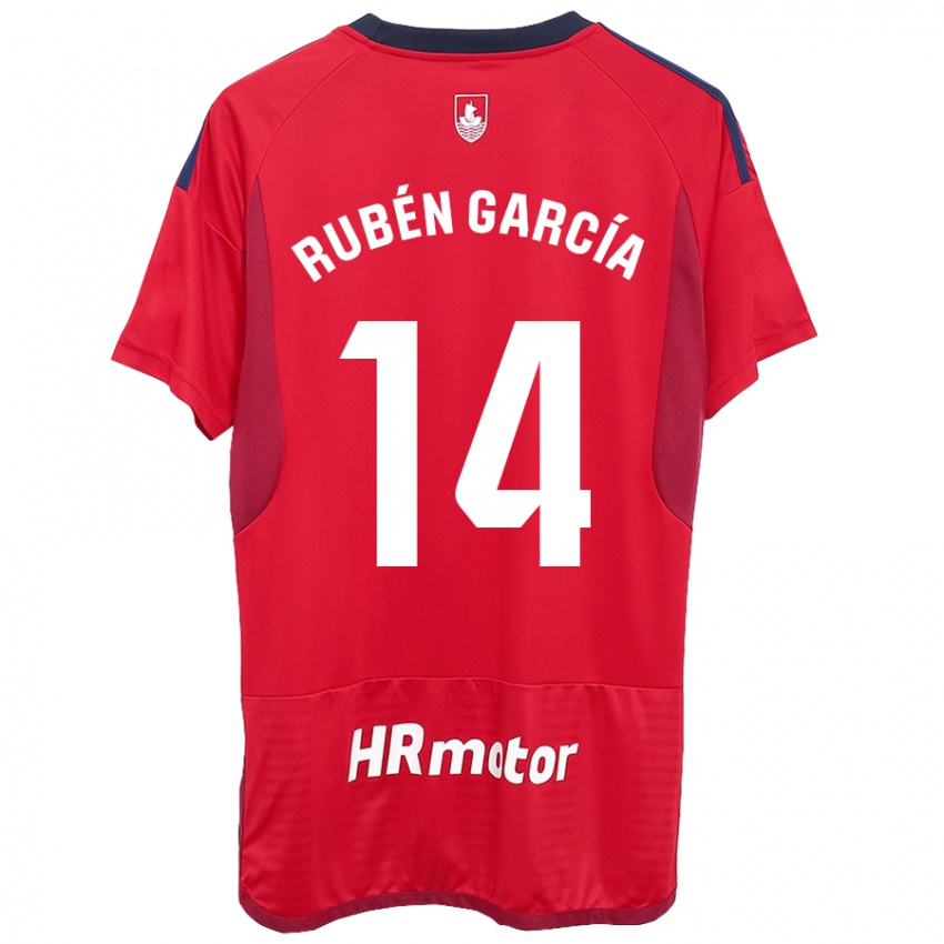 Homem Camisola Rubén García #14 Vermelho Principal 2023/24 Camisa