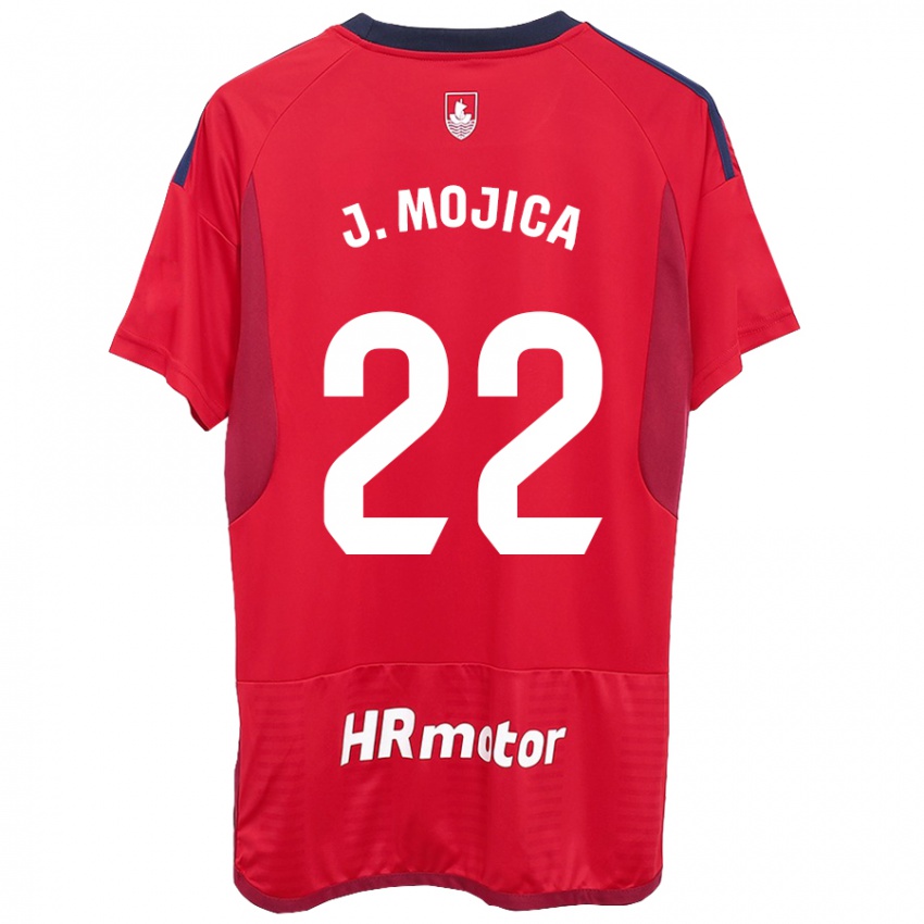 Homem Camisola Johan Mojica #22 Vermelho Principal 2023/24 Camisa