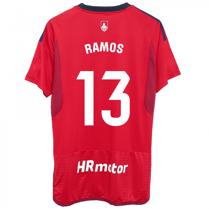 Homem Camisola Darío Ramos #13 Vermelho Principal 2023/24 Camisa