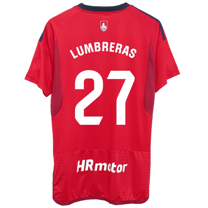 Homem Camisola Carlos Lumbreras #27 Vermelho Principal 2023/24 Camisa