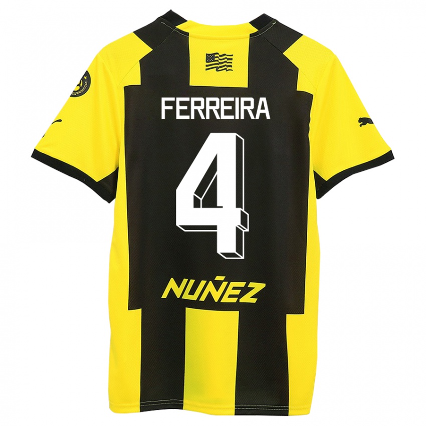 Homem Camisola Joaquín Ferreira #4 Amarelo Preto Principal 2023/24 Camisa