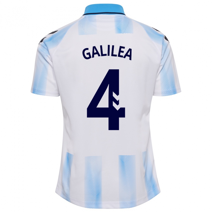 Homem Camisola Einar Galilea #4 Branco Azul Principal 2023/24 Camisa