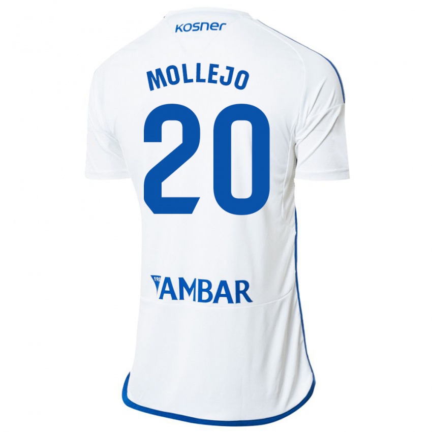 Homem Camisola Victor Mollejo #20 Branco Principal 2023/24 Camisa