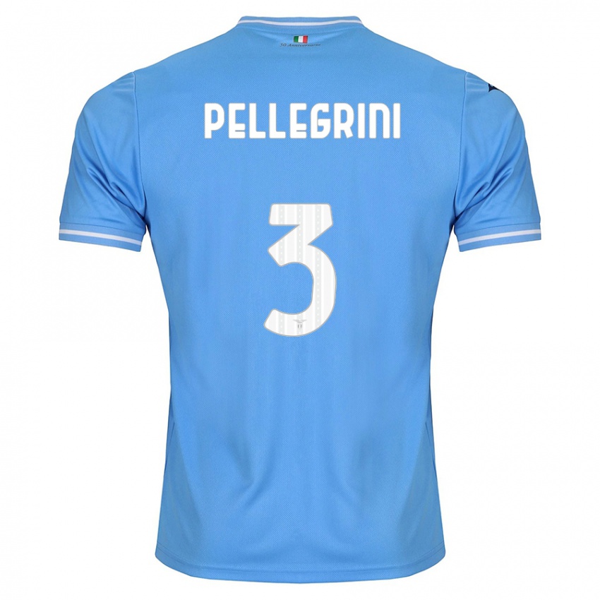 Homem Camisola Luca Pellegrini #3 Azul Principal 2023/24 Camisa