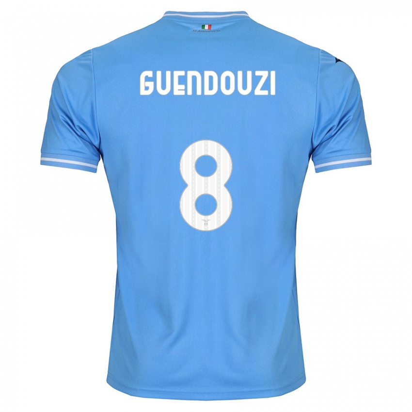 Homem Camisola Matteo Guendouzi #8 Azul Principal 2023/24 Camisa