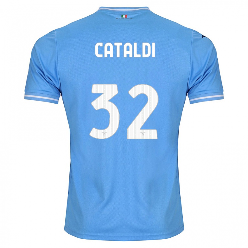 Homem Camisola Danilo Cataldi #32 Azul Principal 2023/24 Camisa