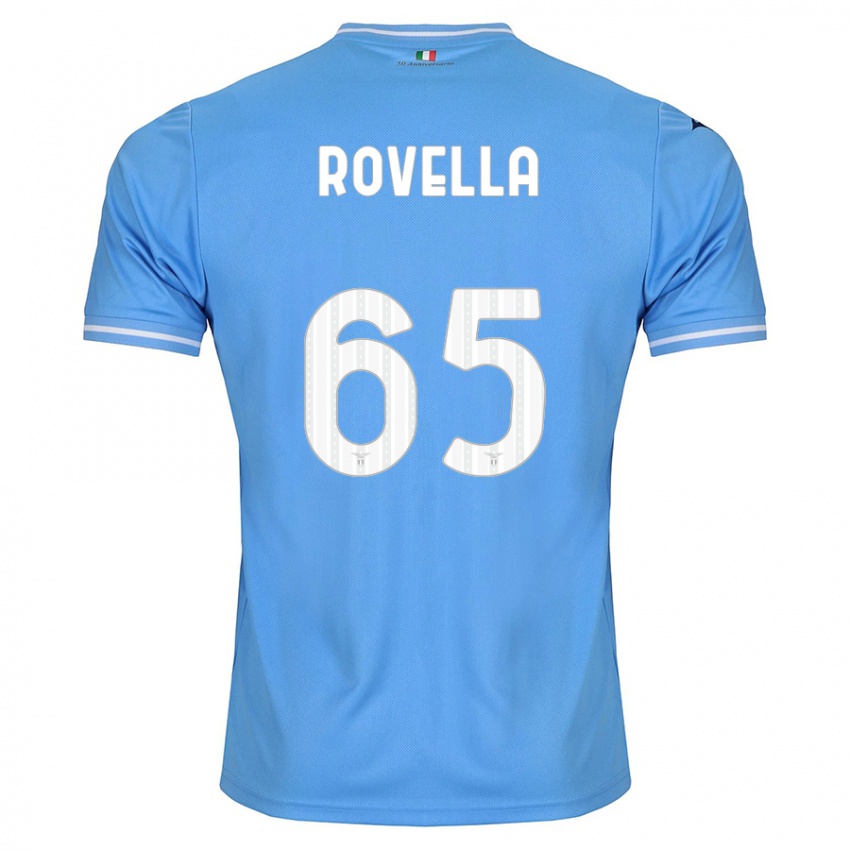 Homem Camisola Nicolo Rovella #65 Azul Principal 2023/24 Camisa