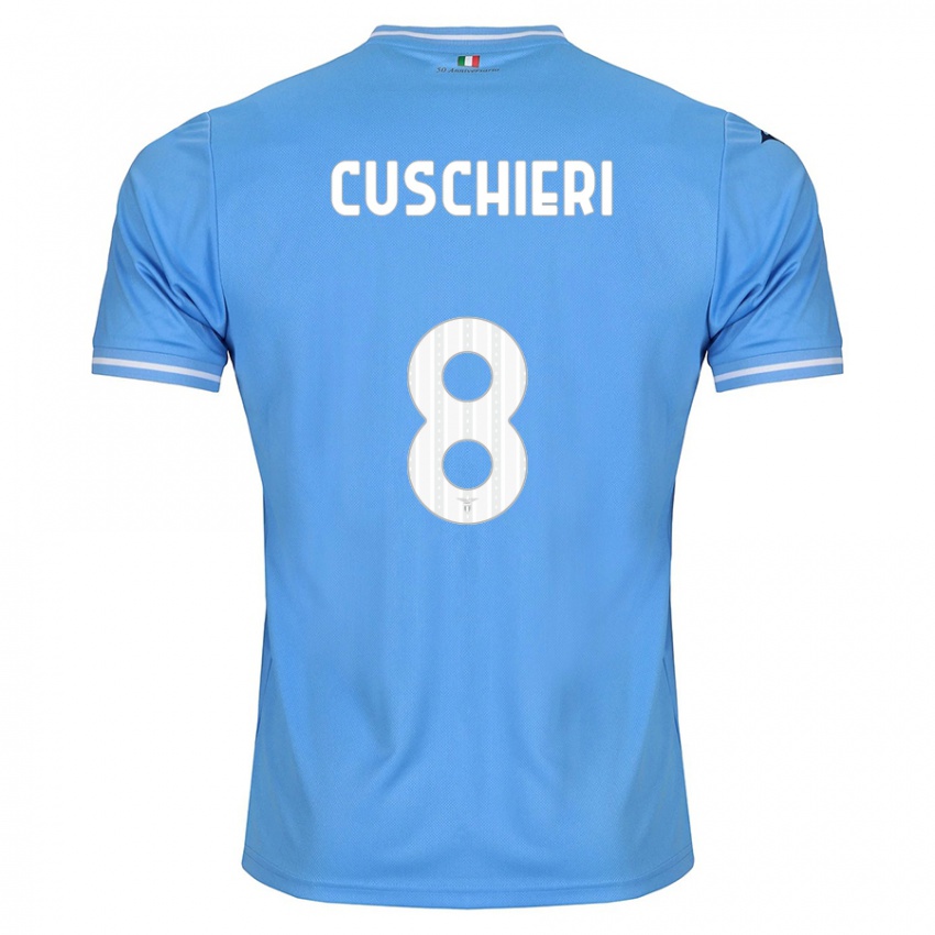 Homem Camisola Rachel Cuschieri #8 Azul Principal 2023/24 Camisa