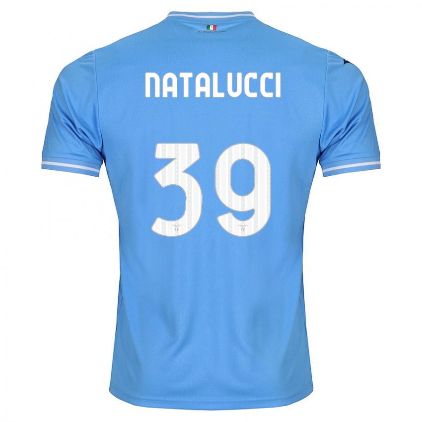 Homem Camisola Serena Natalucci #39 Azul Principal 2023/24 Camisa
