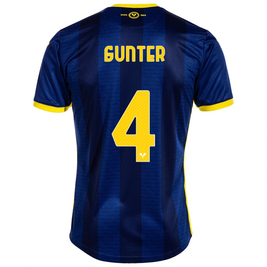 Homem Camisola Koray Günter #4 Marinha Principal 2023/24 Camisa