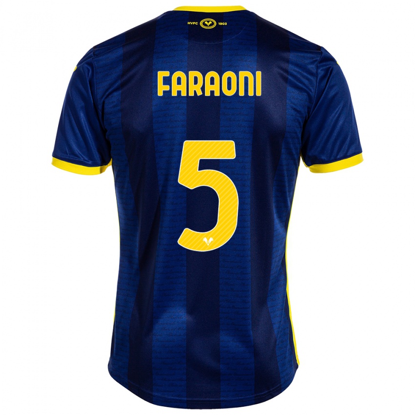 Homem Camisola Davide Faraoni #5 Marinha Principal 2023/24 Camisa