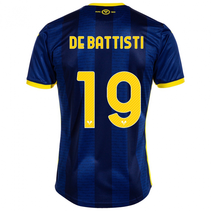 Homem Camisola Davide De Battisti #19 Marinha Principal 2023/24 Camisa