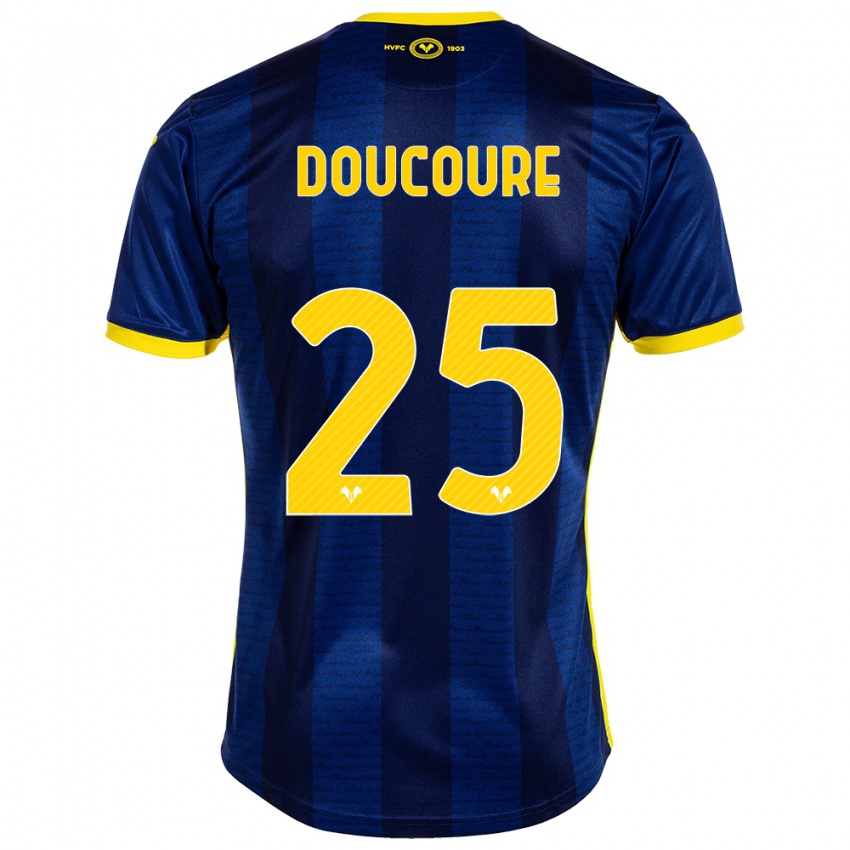 Homem Camisola Mamedi Doucouré #25 Marinha Principal 2023/24 Camisa