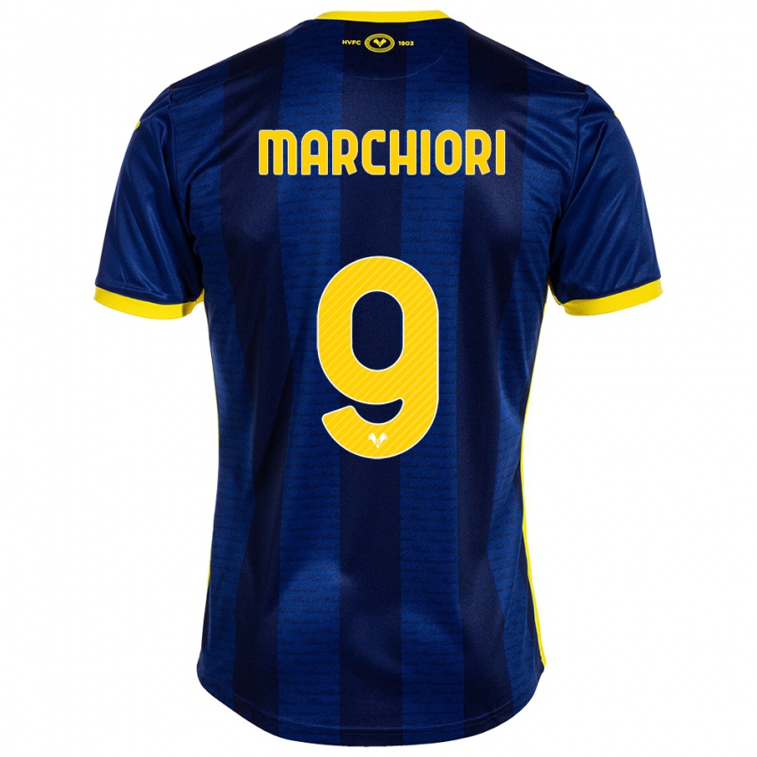 Homem Camisola Giorgia Marchiori #9 Marinha Principal 2023/24 Camisa