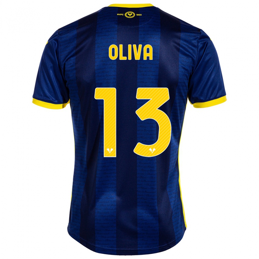 Homem Camisola Eleonora Oliva #13 Marinha Principal 2023/24 Camisa