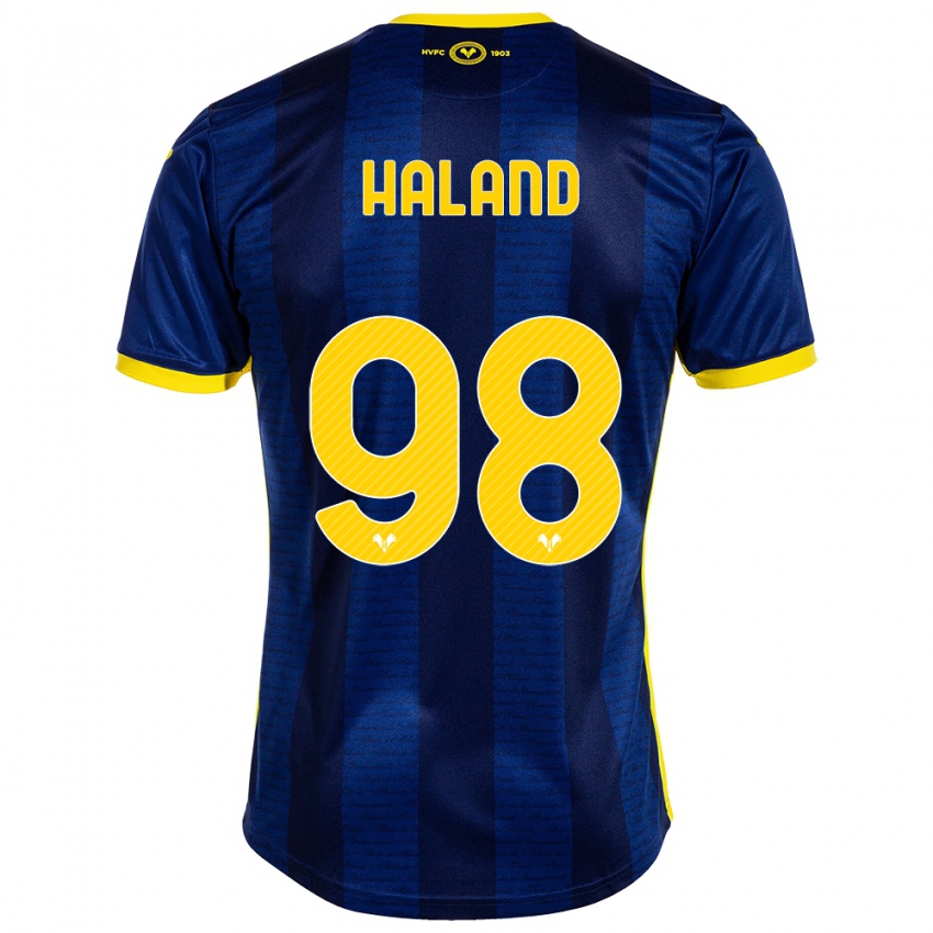 Homem Camisola Benedicte Iversen Håland #98 Marinha Principal 2023/24 Camisa