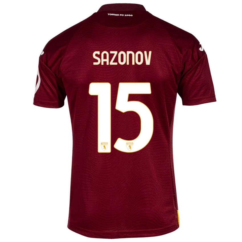 Homem Camisola Saba Sazonov #15 Vermelho Escuro Principal 2023/24 Camisa