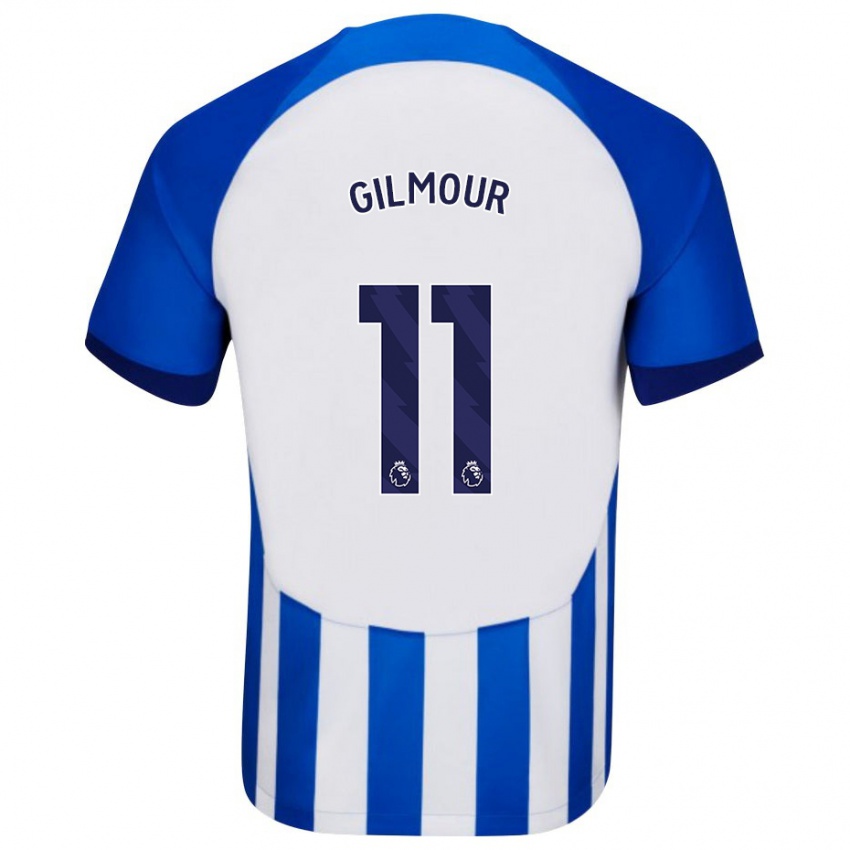 Homem Camisola Billy Gilmour #11 Azul Principal 2023/24 Camisa