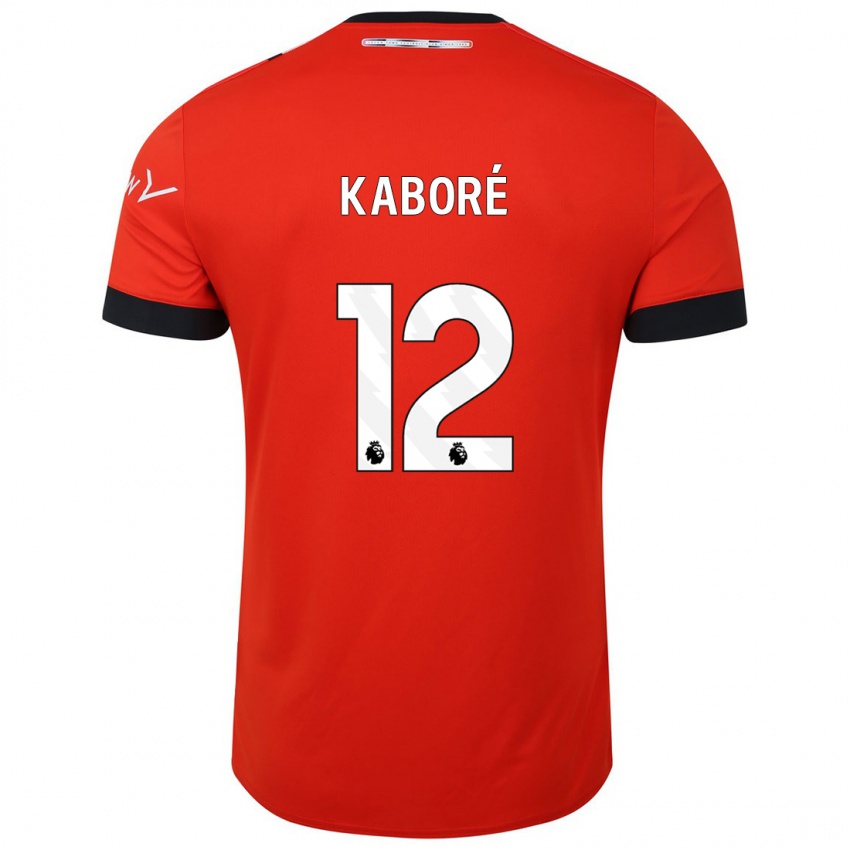 Homem Camisola Issa Kabore #12 Vermelho Principal 2023/24 Camisa