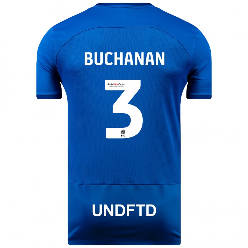 Homem Camisola Lee Buchanan #3 Azul Principal 2023/24 Camisa