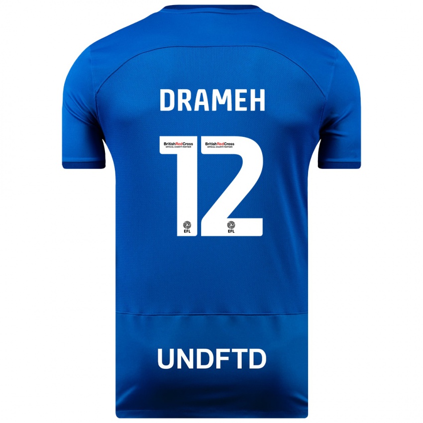 Homem Camisola Cody Drameh #12 Azul Principal 2023/24 Camisa