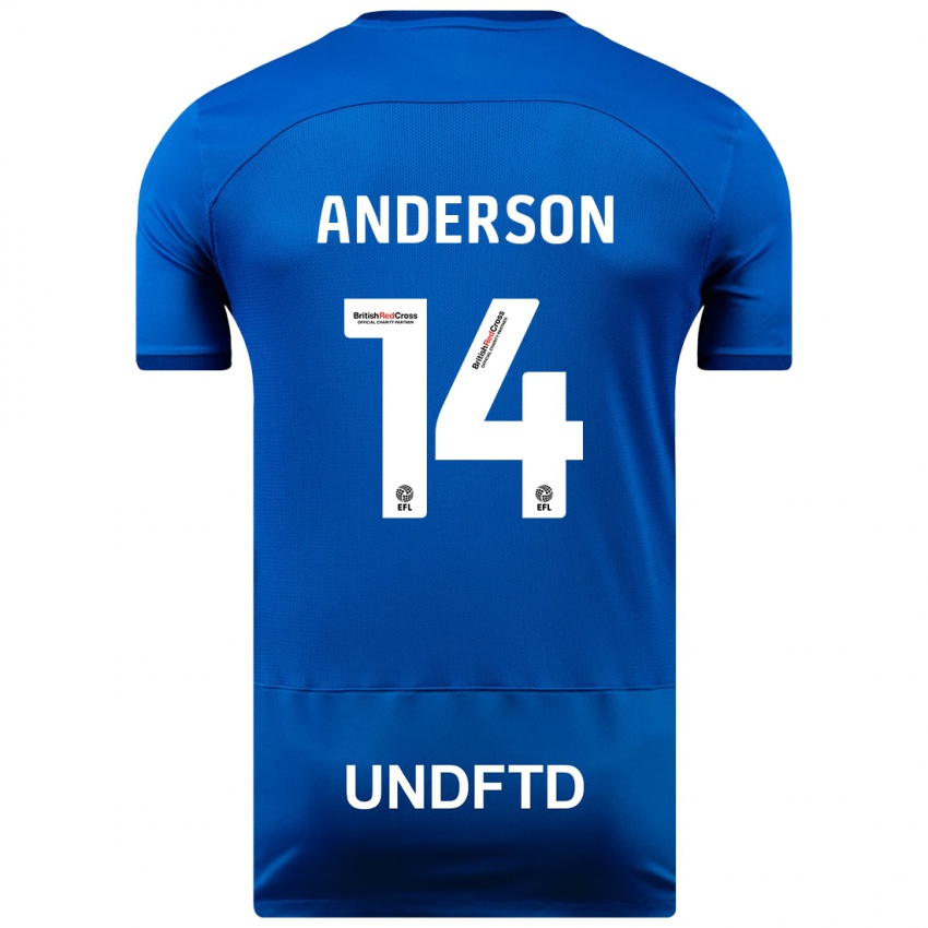 Homem Camisola Keshi Anderson #14 Azul Principal 2023/24 Camisa