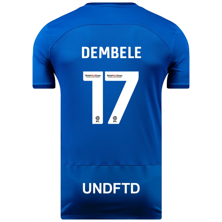 Homem Camisola Siriki Dembélé #17 Azul Principal 2023/24 Camisa