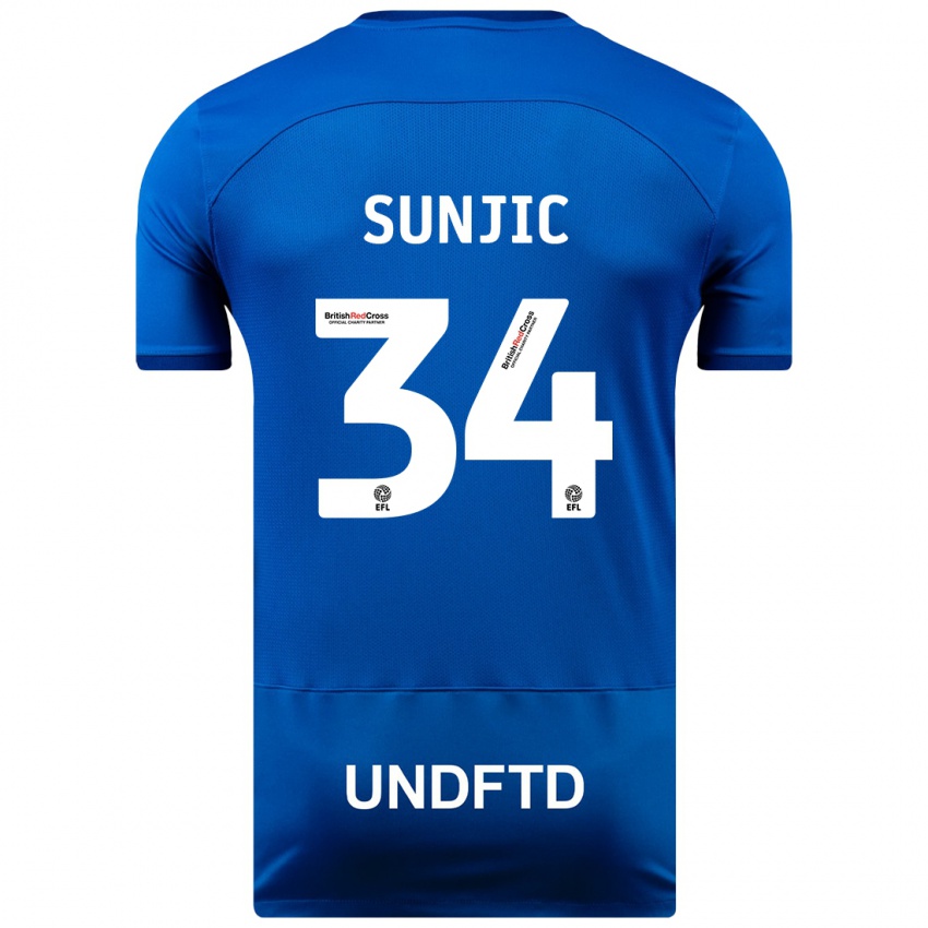 Homem Camisola Ivan Sunjic #34 Azul Principal 2023/24 Camisa