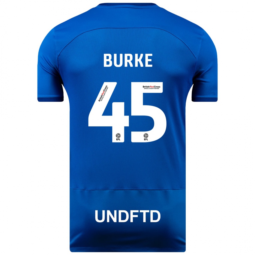 Homem Camisola Oliver Burke #45 Azul Principal 2023/24 Camisa