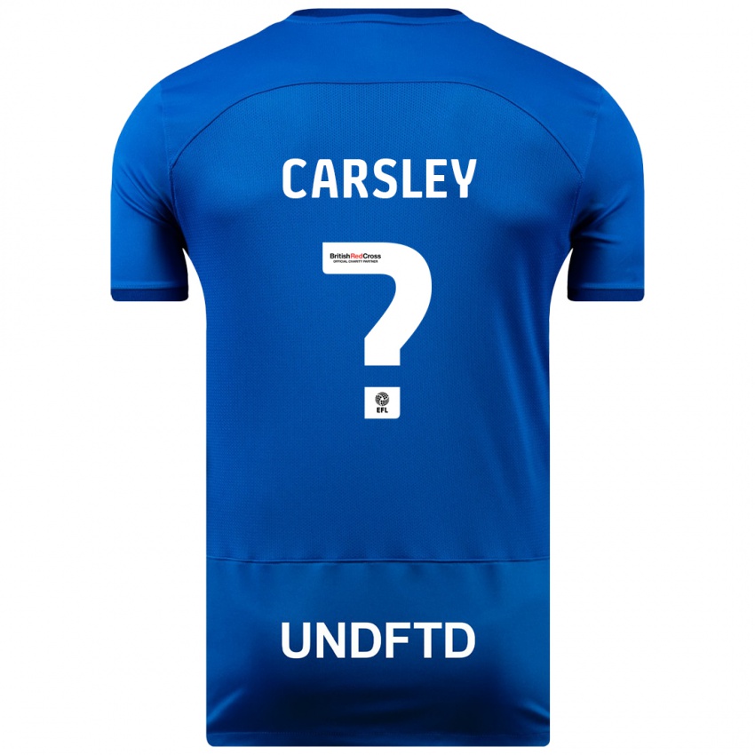 Homem Camisola Luke Carsley #0 Azul Principal 2023/24 Camisa