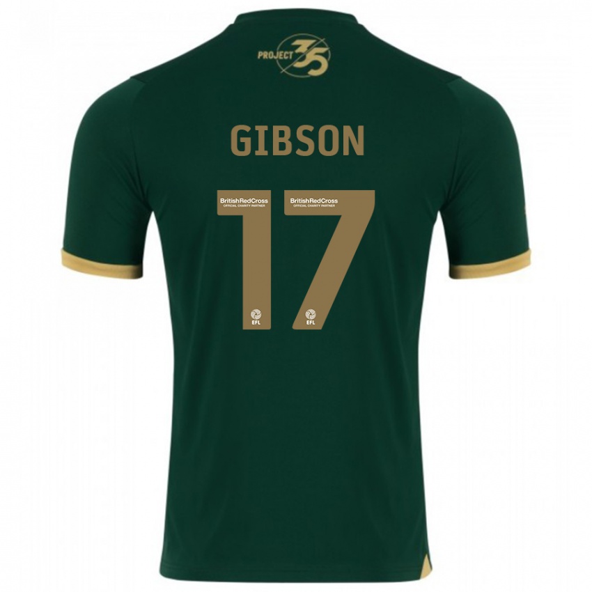 Homem Camisola Lewis Gibson #17 Verde Principal 2023/24 Camisa