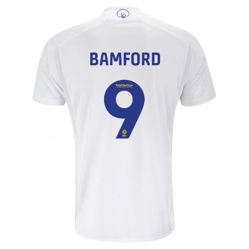 Homem Camisola Patrick Bamford #9 Branco Principal 2023/24 Camisa