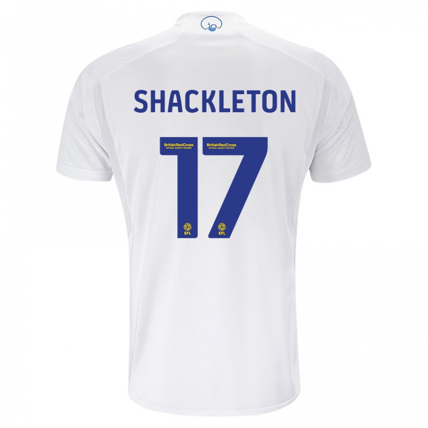 Homem Camisola Jamie Shackleton #17 Branco Principal 2023/24 Camisa