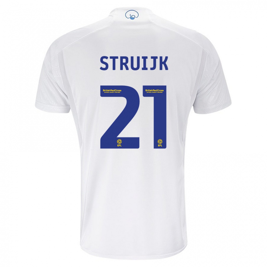 Homem Camisola Pascal Struijk #21 Branco Principal 2023/24 Camisa