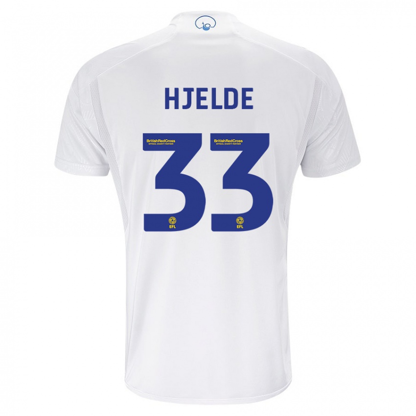 Homem Camisola Leo Fuhr Hjelde #33 Branco Principal 2023/24 Camisa