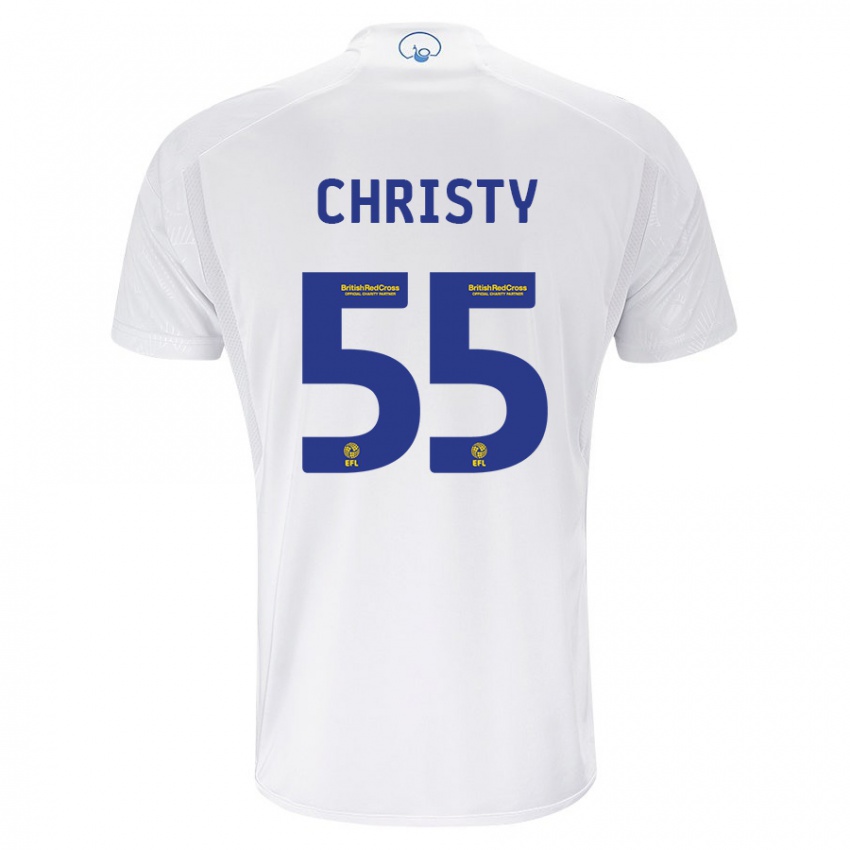 Homem Camisola Harry Christy #55 Branco Principal 2023/24 Camisa