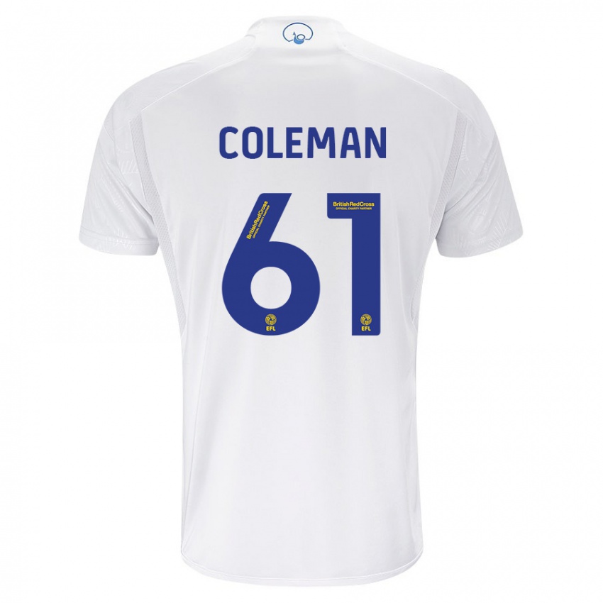 Homem Camisola Cian Coleman #61 Branco Principal 2023/24 Camisa