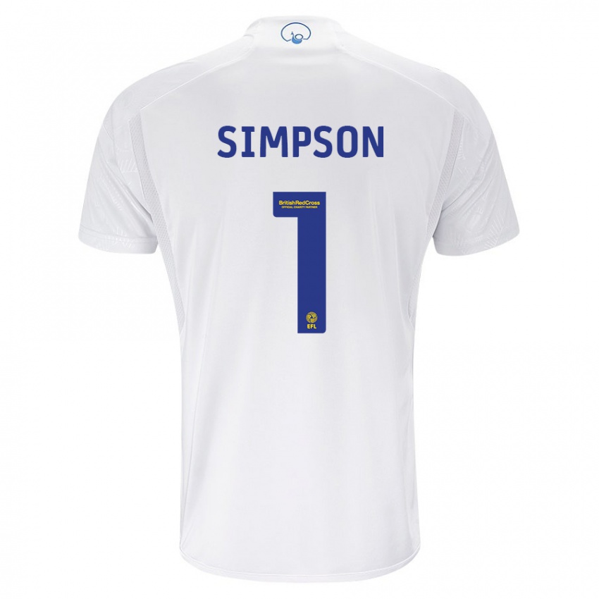 Homem Camisola Carrie Simpson #1 Branco Principal 2023/24 Camisa