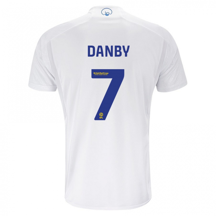 Homem Camisola Sarah Danby #7 Branco Principal 2023/24 Camisa