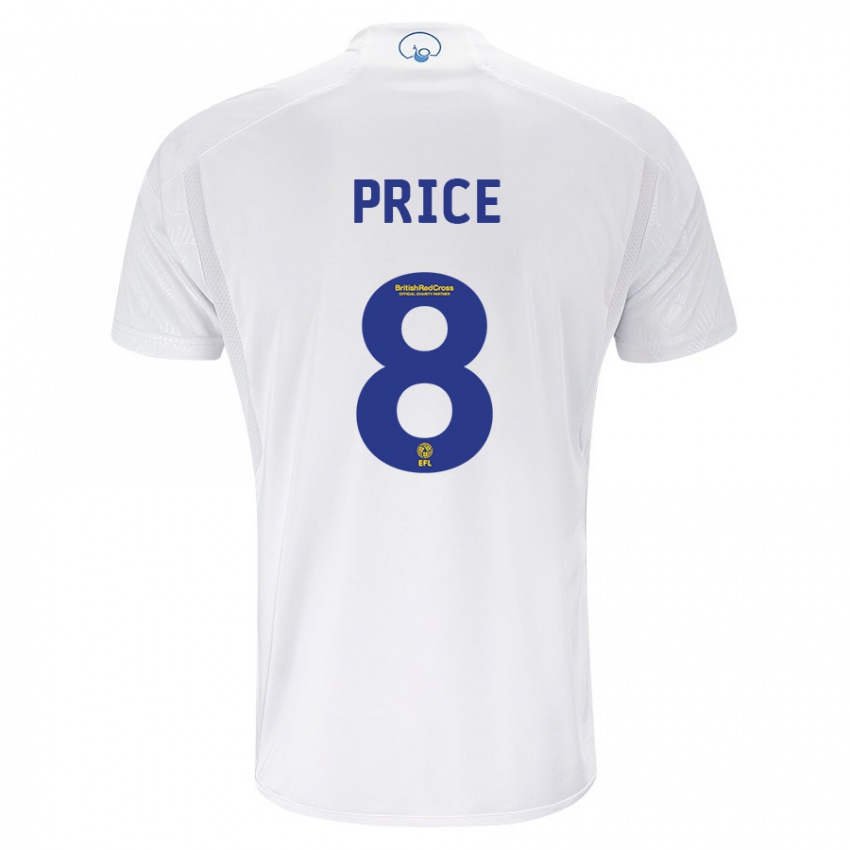 Homem Camisola Leoni Price #8 Branco Principal 2023/24 Camisa