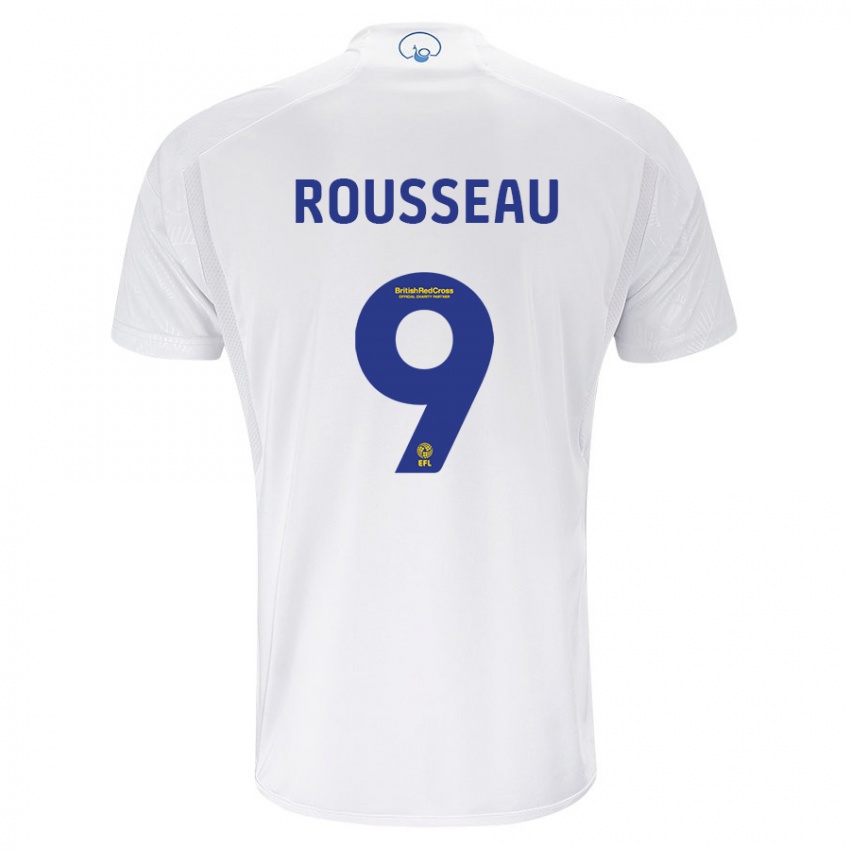 Homem Camisola Jess Rousseau #9 Branco Principal 2023/24 Camisa