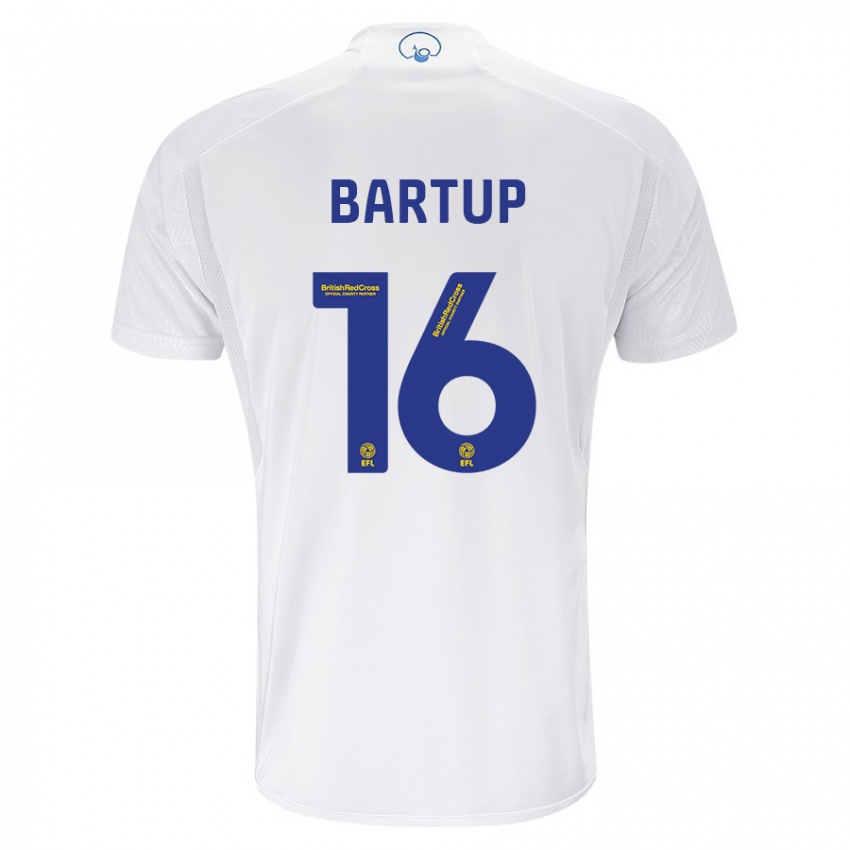 Homem Camisola Laura Bartup #16 Branco Principal 2023/24 Camisa