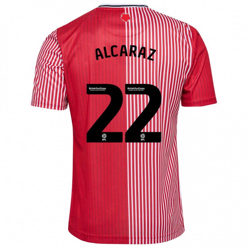 Homem Camisola Carlos Alcaraz #22 Vermelho Principal 2023/24 Camisa