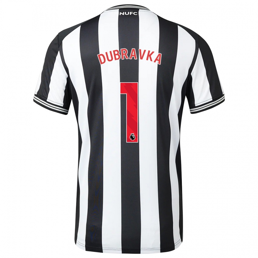 Homem Camisola Martin Dubravka #1 Preto Branco Principal 2023/24 Camisa