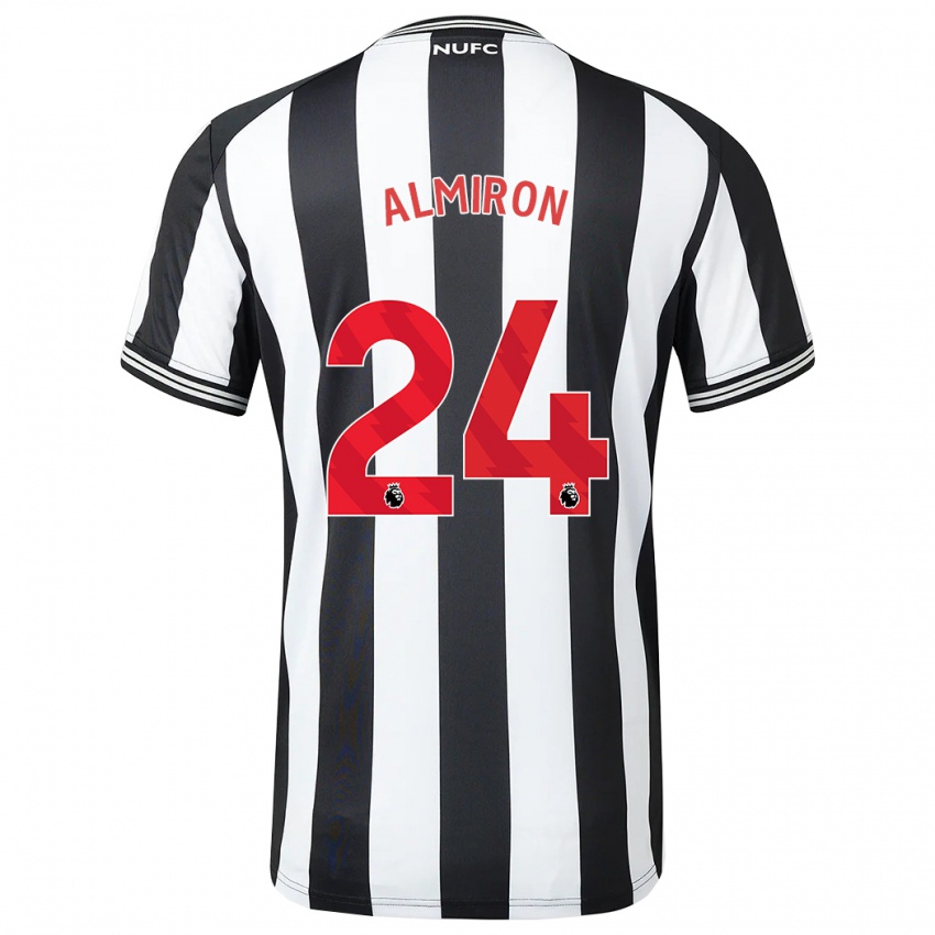 Homem Camisola Miguel Almiron #24 Preto Branco Principal 2023/24 Camisa