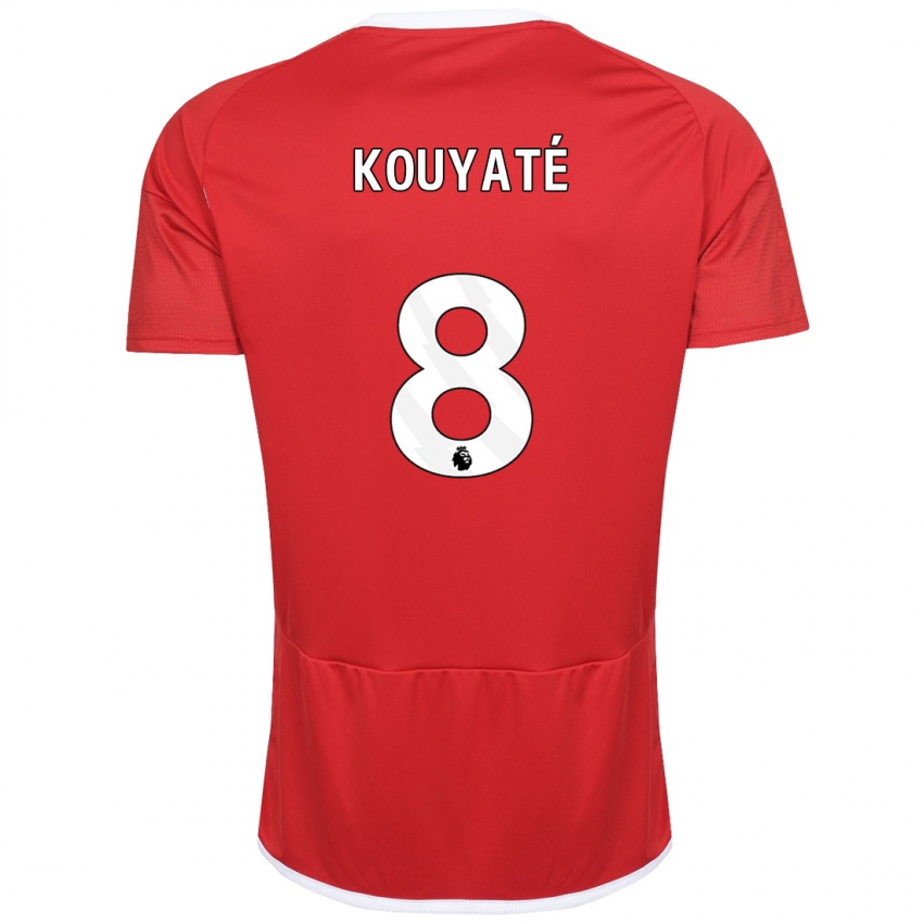 Homem Camisola Cheikhou Kouyate #8 Vermelho Principal 2023/24 Camisa