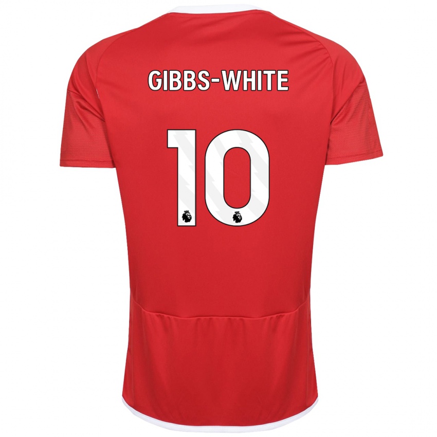 Homem Camisola Morgan Gibbs-White #10 Vermelho Principal 2023/24 Camisa