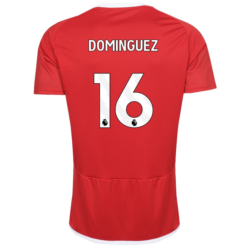 Homem Camisola Nicolas Dominguez #16 Vermelho Principal 2023/24 Camisa