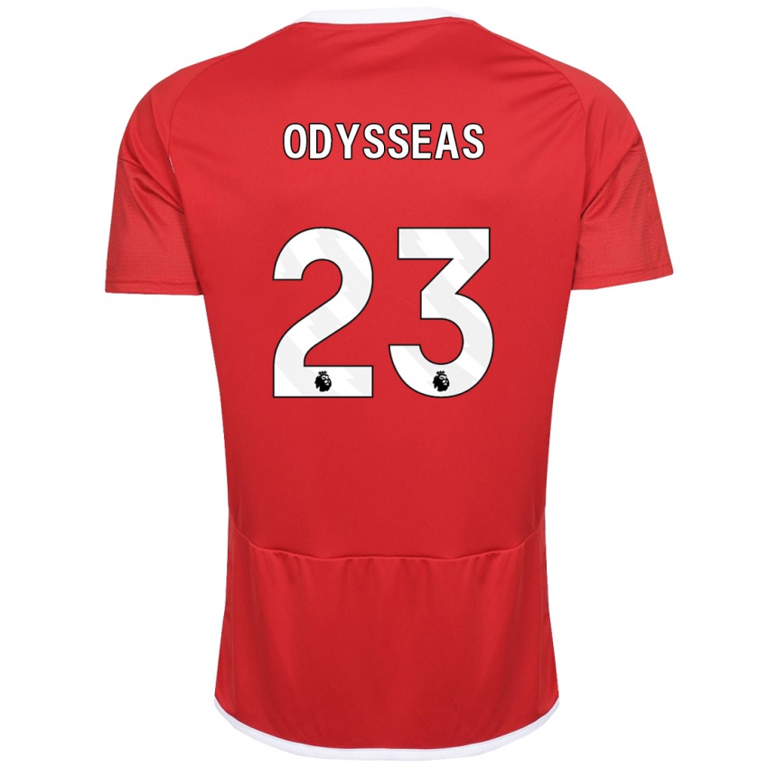 Homem Camisola Odysseas Vlachodimos #23 Vermelho Principal 2023/24 Camisa
