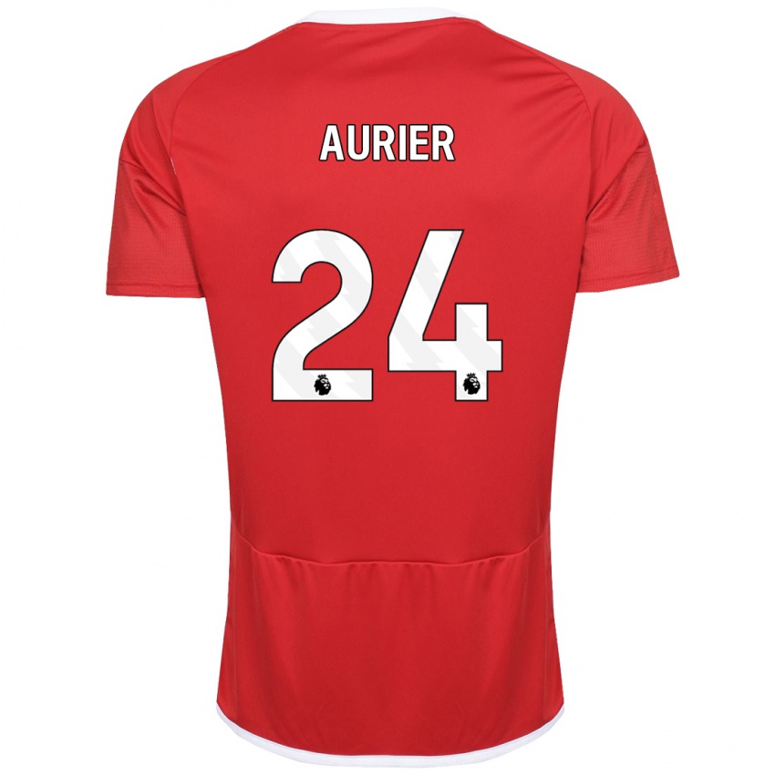 Homem Camisola Serge Aurier #24 Vermelho Principal 2023/24 Camisa